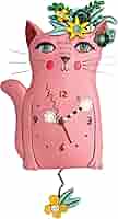 Pretty Kitty Clock　アレンデザイン壁掛け時計 Pretty Kitty Pink Clock – Allen Designs Studio